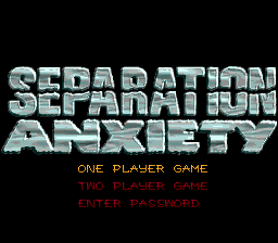Title screen of Venom . Spider-Man - Separation Anxiety