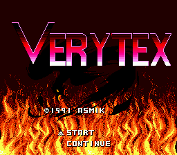Title screen of Verytex