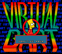 Title screen of Virtual Bart