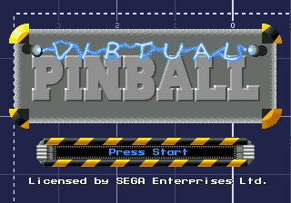 Title screen of Virtual Pinball