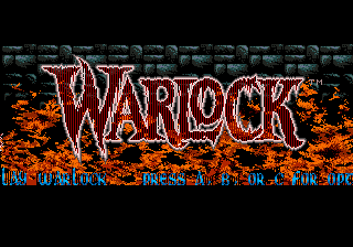 Title screen of Warlock