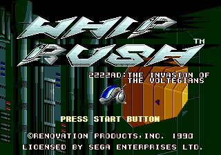 Title screen of Whip Rush