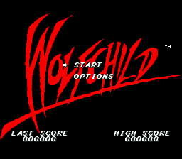 Title screen of Wolfchild
