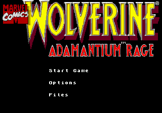Title screen of Wolverine - Adamantium Rage