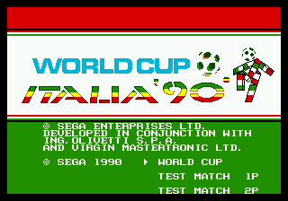 Title screen of World Cup Italia '90