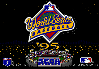 Title screen of World Series Baseball '95