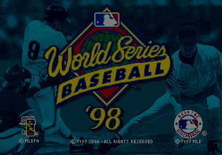Title screen of World Series Baseball 98