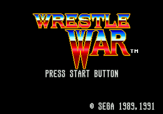 Title screen of Wrestle War
