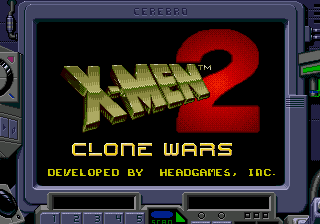 Title screen of X-Men 2 - Clone Wars