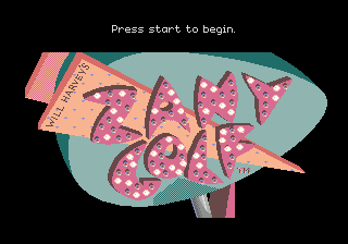 Title screen of Zany Golf