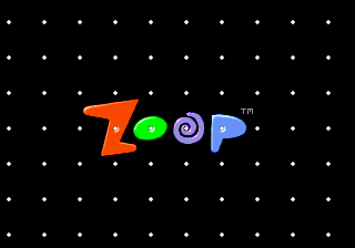 Title screen of Zoop