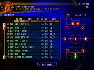 F.A. Premier League Football Manager 2000, The