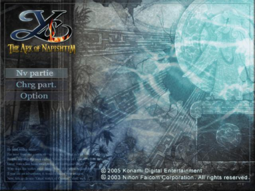Ys - The Ark of Napishtim