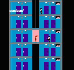 Elevator Action ROM Gameplay Screenshot 1