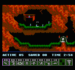 Lemmings ROM Gameplay Screenshot 1