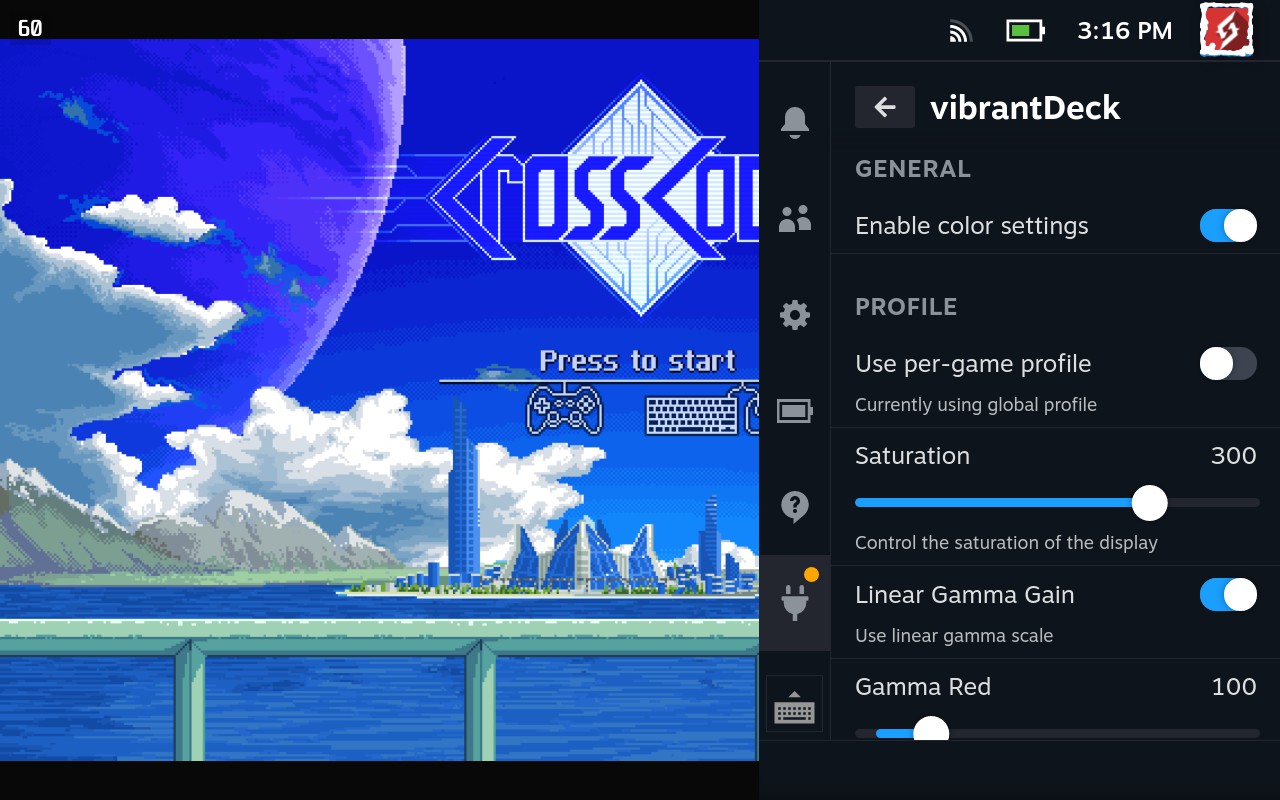 Screenshot of Deck UI