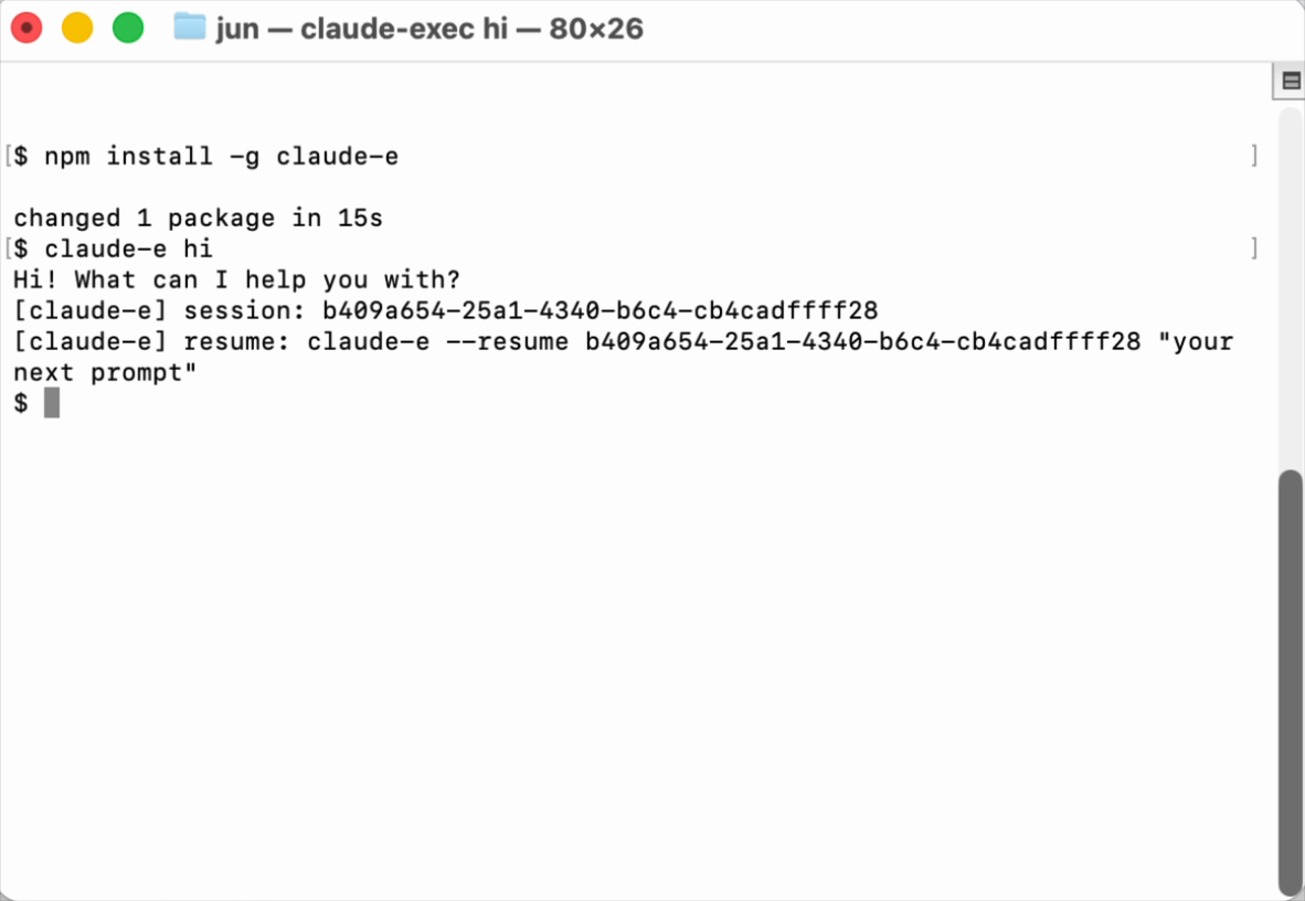 claude-e demo
