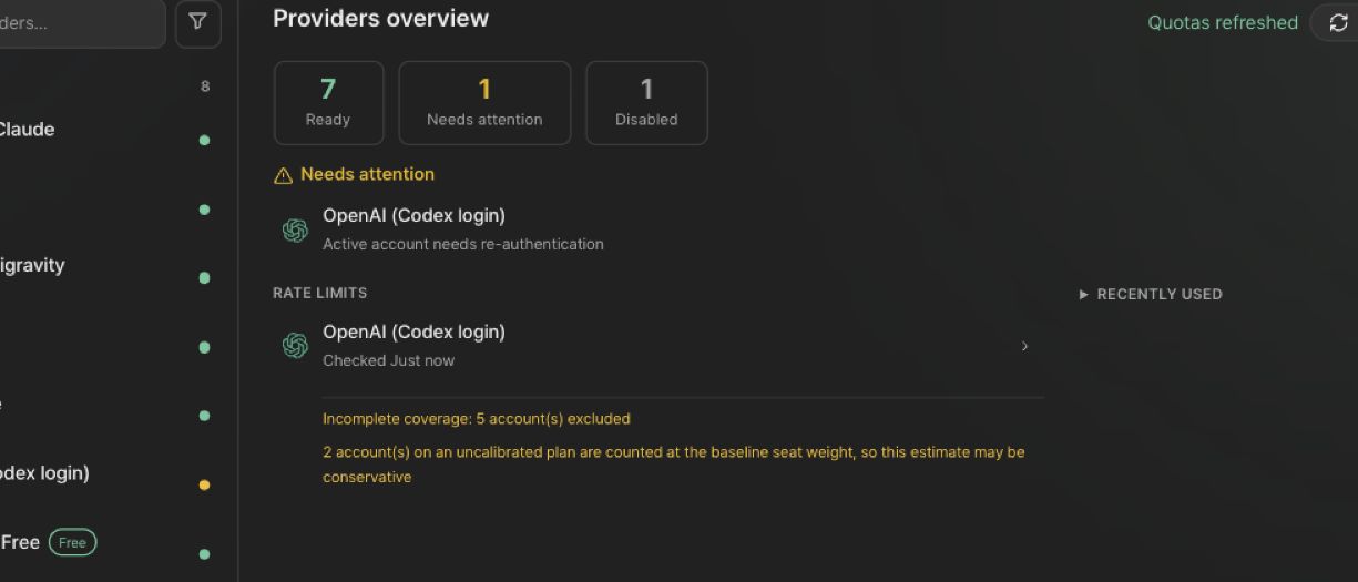 Provider Overview refresh-all-quotas, settled