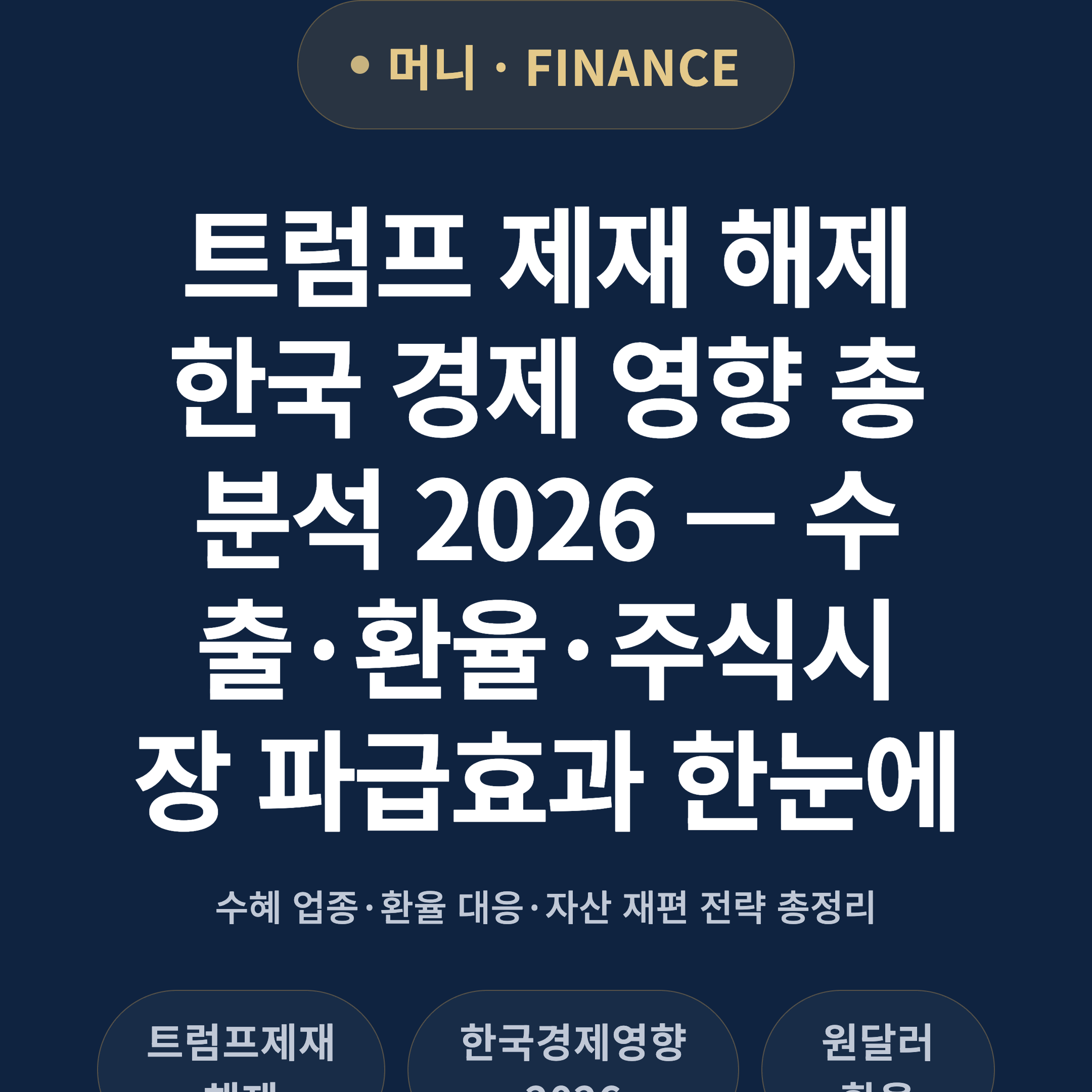 트럼프 제재 해제 한국 경제 영향 총분석 2026 — 수출·환율·주식시장 파급효과 한눈에