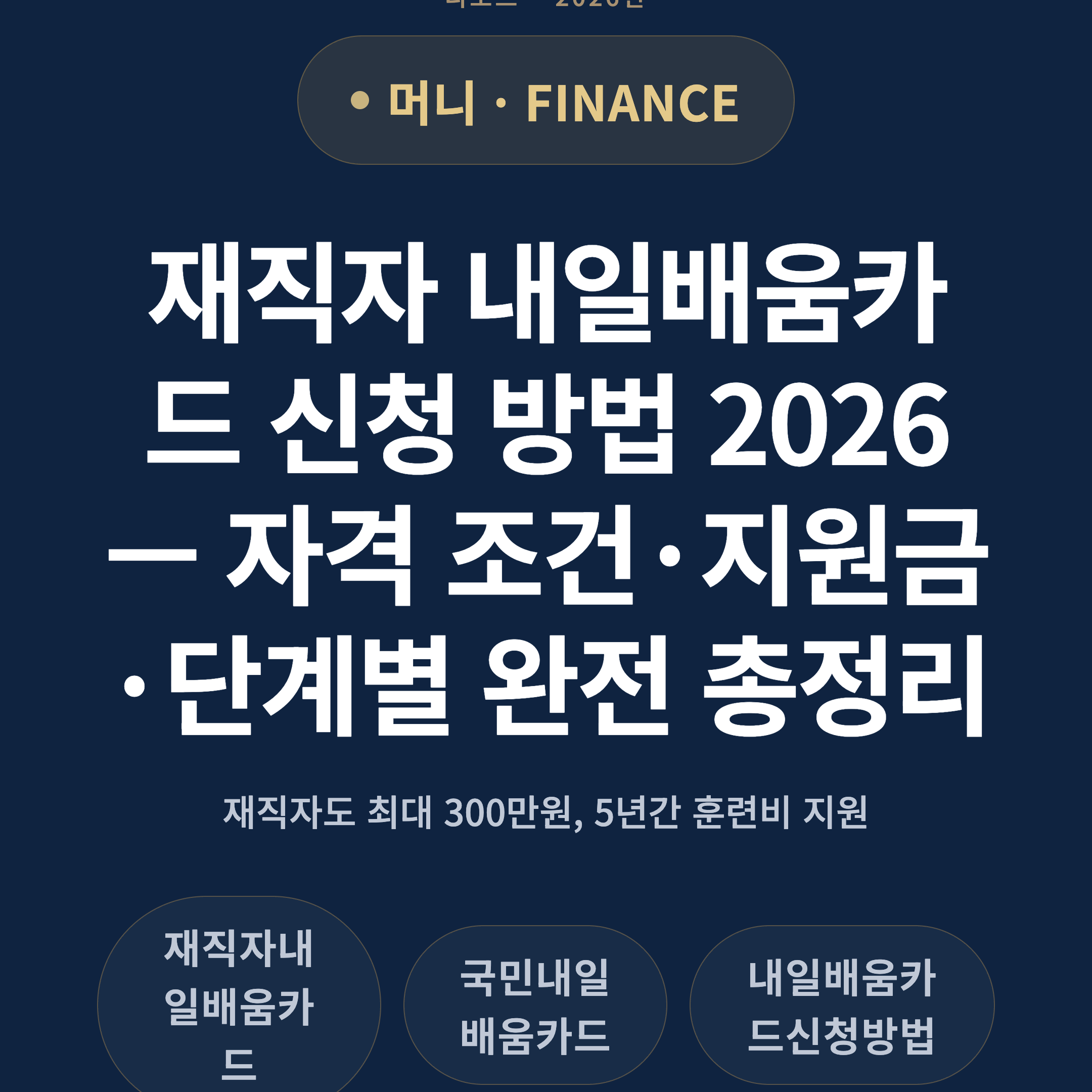 재직자 내일배움카드 신청 방법 2026 — 자격 조건·지원금·단계별 완전 총정리