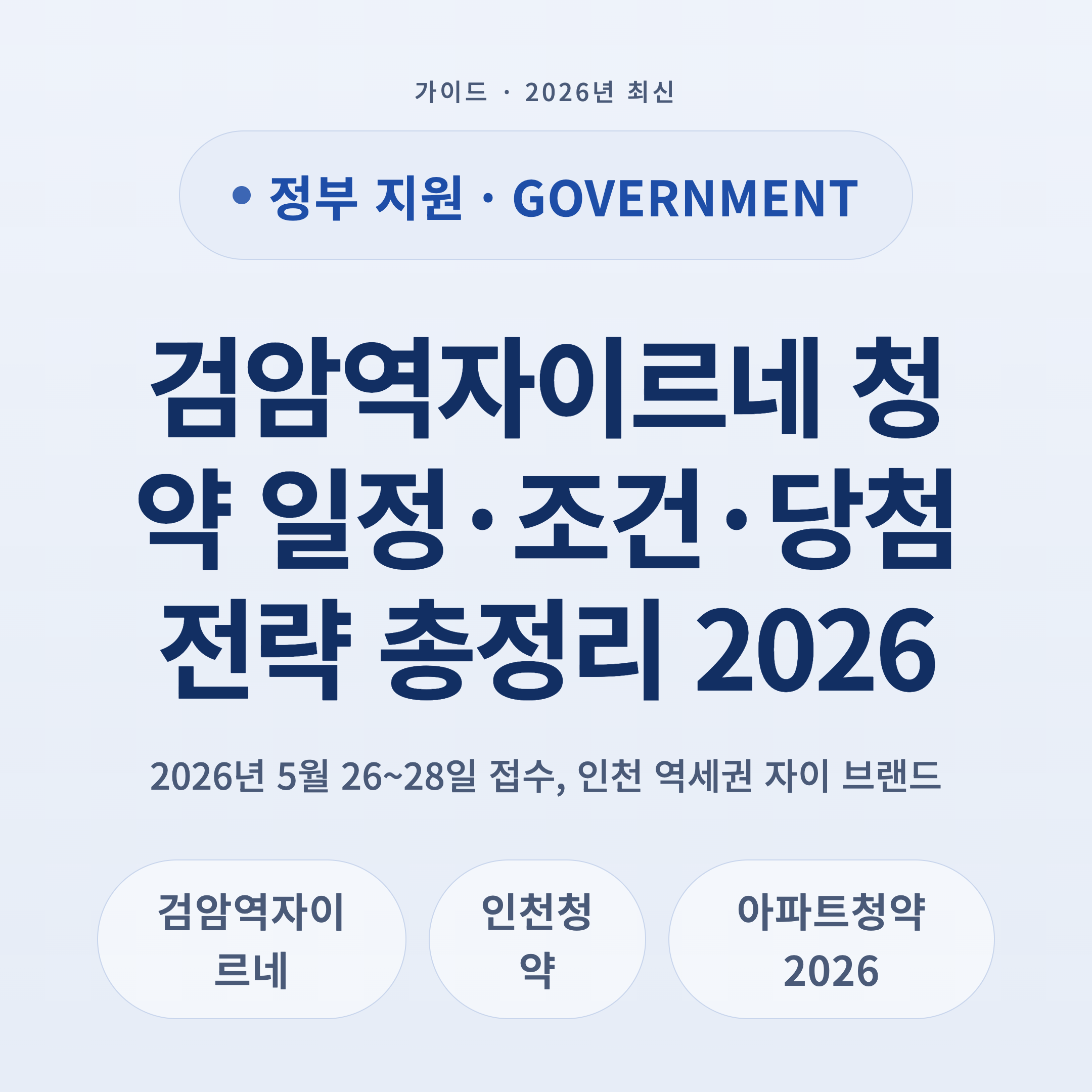 검암역자이르네 청약 일정·조건·당첨 전략 총정리 2026