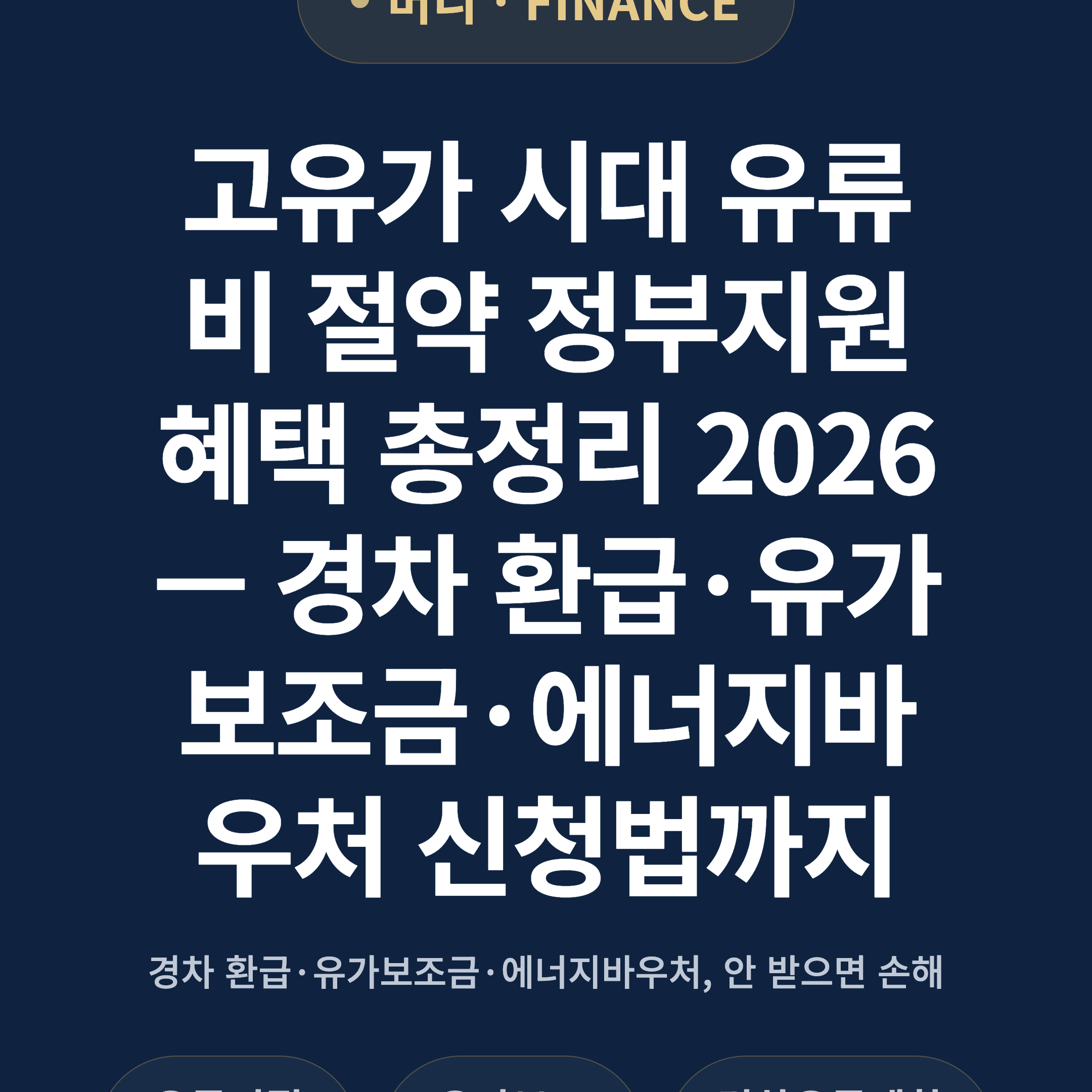 고유가 시대 유류비 절약 정부지원 혜택 총정리 2026 — 경차 환급·유가보조금·에너지바우처 신청법까지