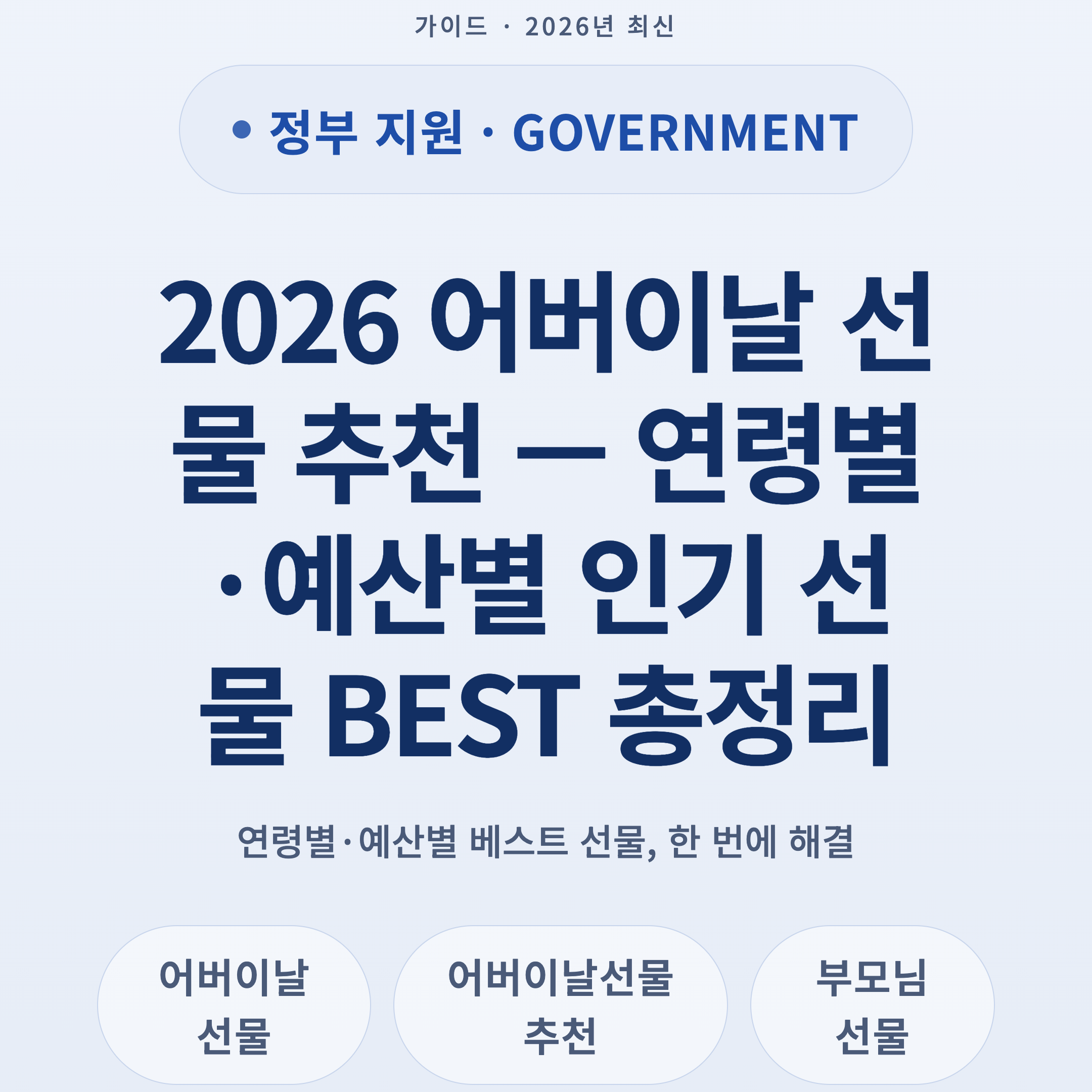 2026 어버이날 선물 추천 — 연령별·예산별 인기 선물 BEST 총정리