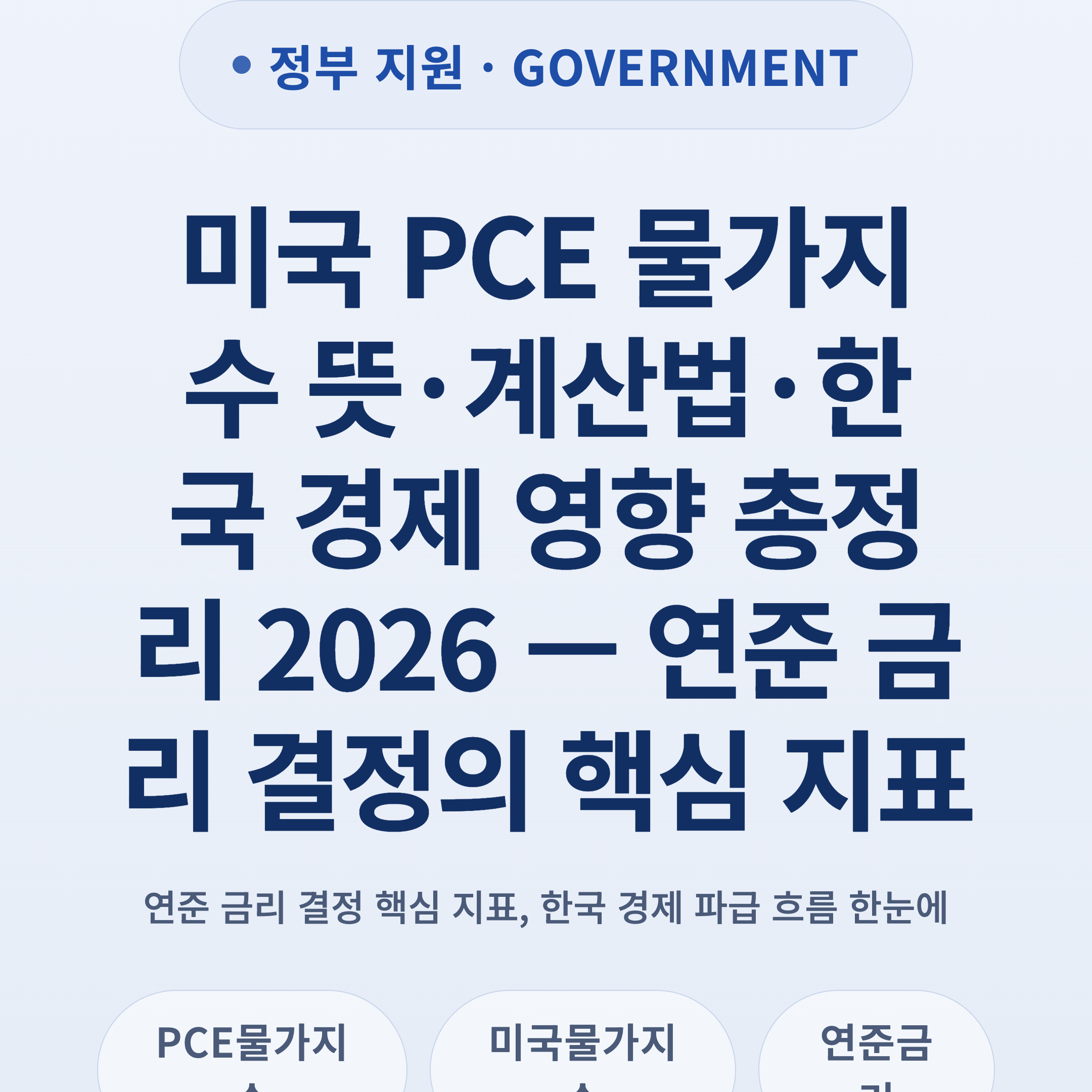 미국 PCE 물가지수 뜻·계산법·한국 경제 영향 총정리 2026 — 연준 금리 결정의 핵심 지표