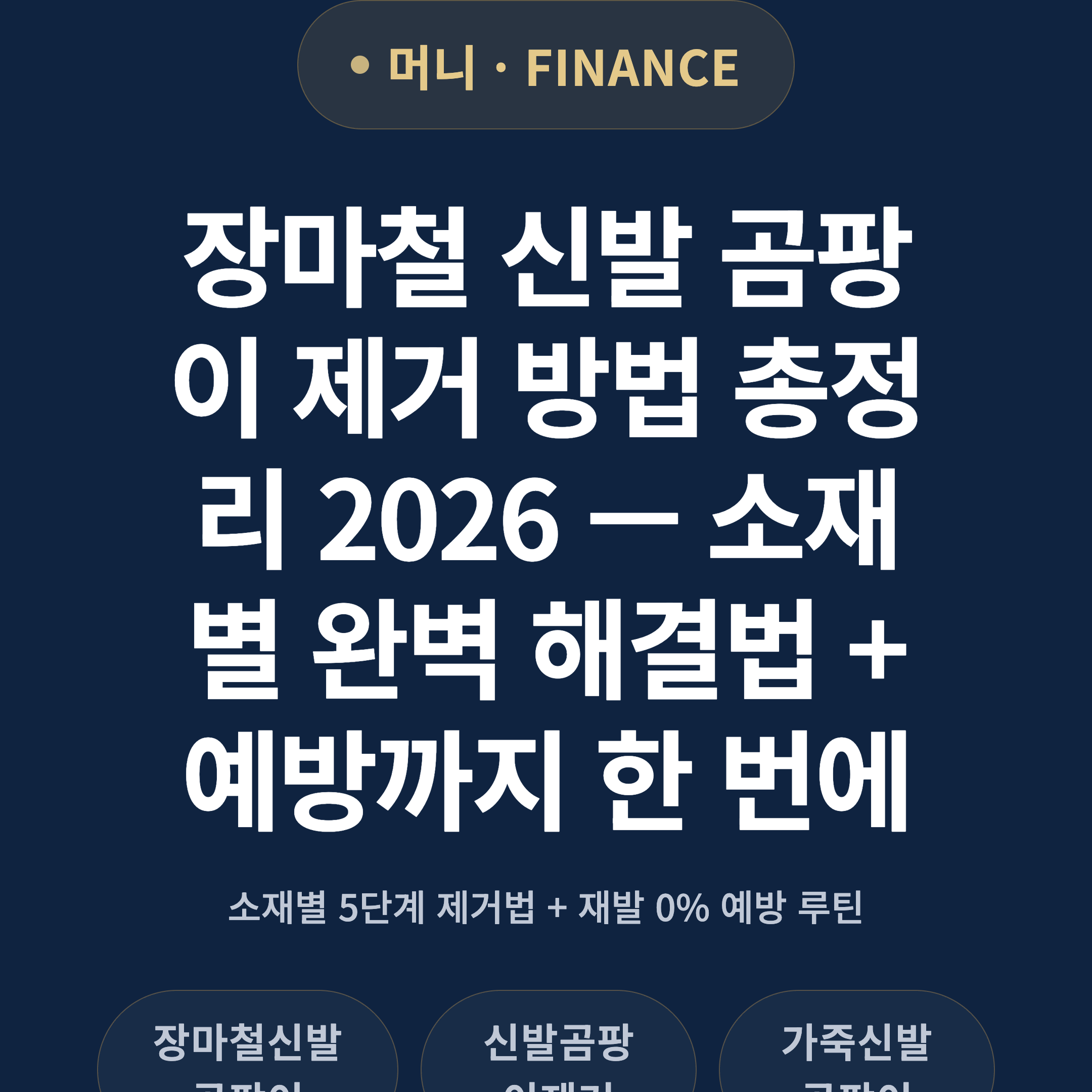 장마철 신발 곰팡이 제거 방법 총정리 2026 — 소재별 완벽 해결법 + 예방까지 한 번에