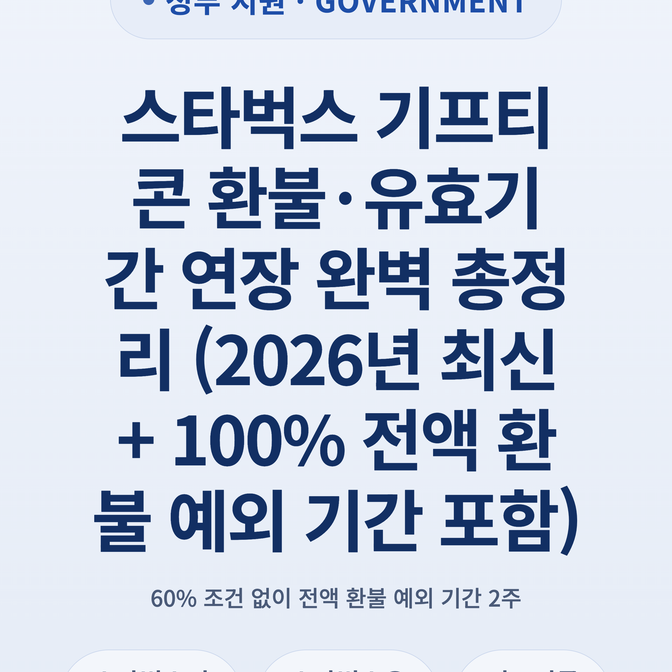 스타벅스 기프티콘 환불·유효기간 연장 완벽 총정리 (2026년 최신 + 100% 전액 환불 예외 기간 포함)