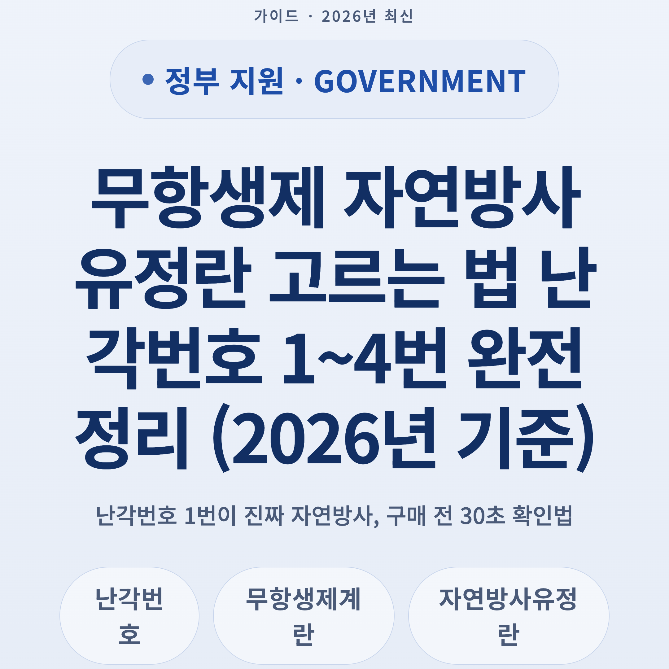 무항생제 자연방사 유정란 고르는 법 난각번호 1~4번 완전 정리 (2026년 기준)