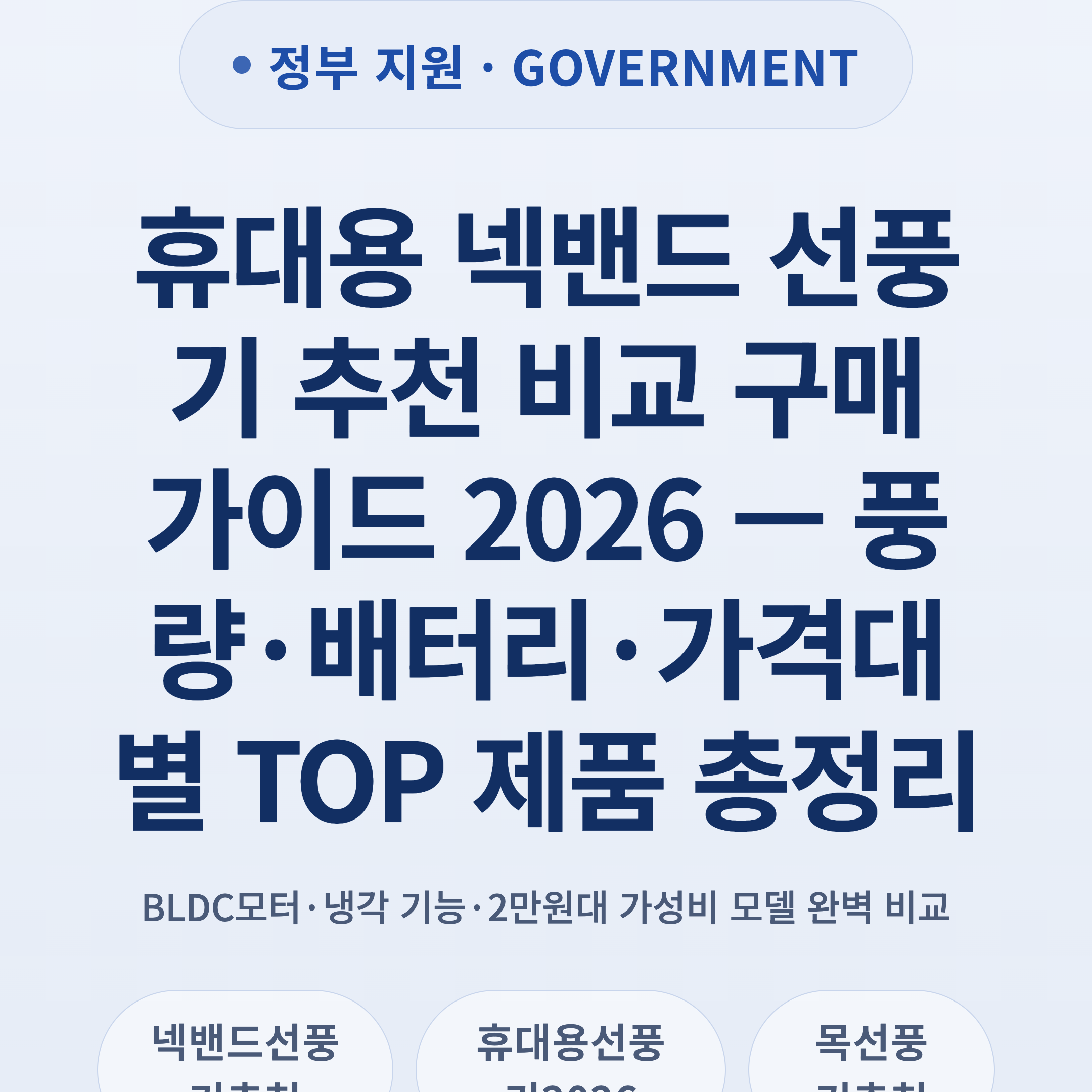 휴대용 넥밴드 선풍기 추천 비교 구매 가이드 2026 — 풍량·배터리·가격대별 TOP 제품 총정리