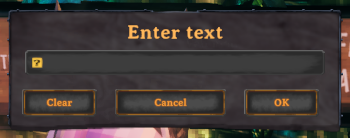 Clear button in the Enter text box