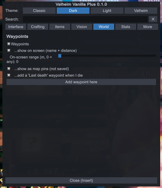 World tab