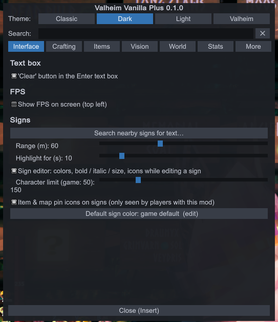 Dark theme