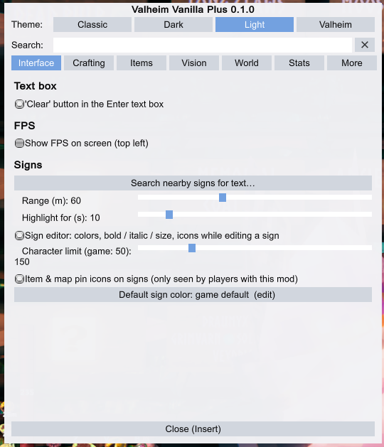 Light theme