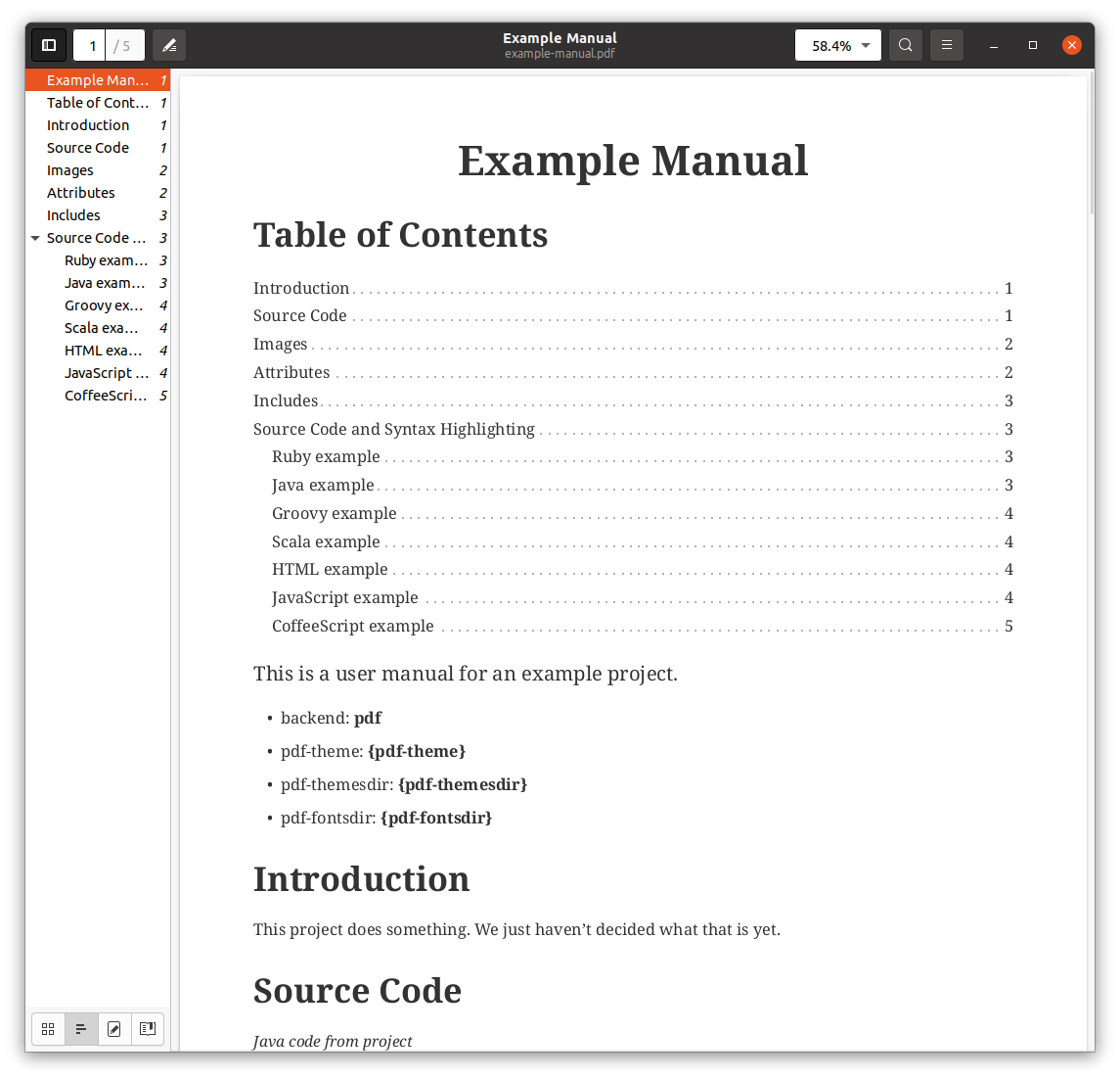 maven pdf default page