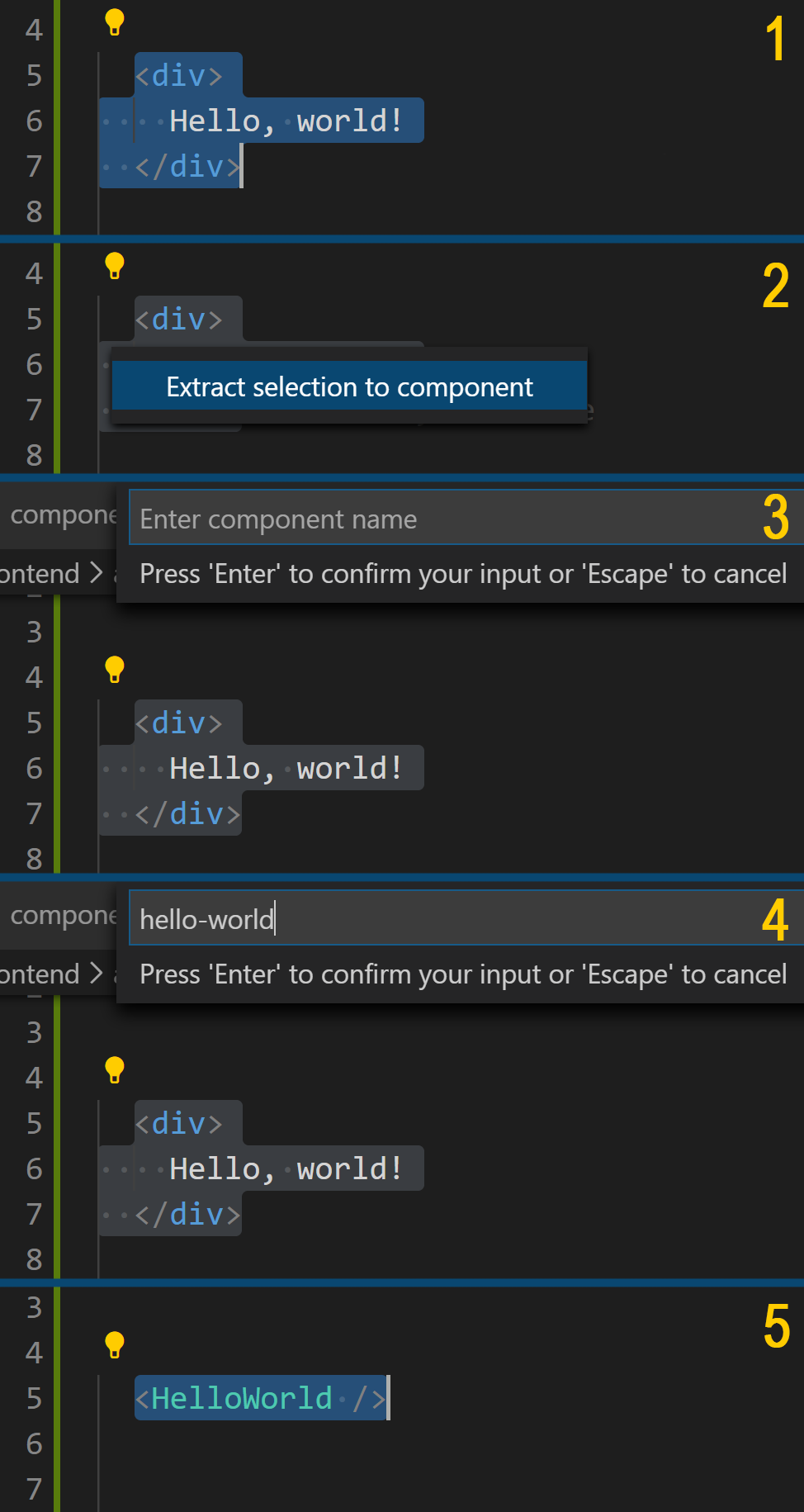 component extraction preview