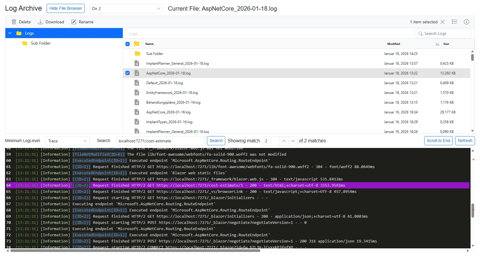 LogViewer