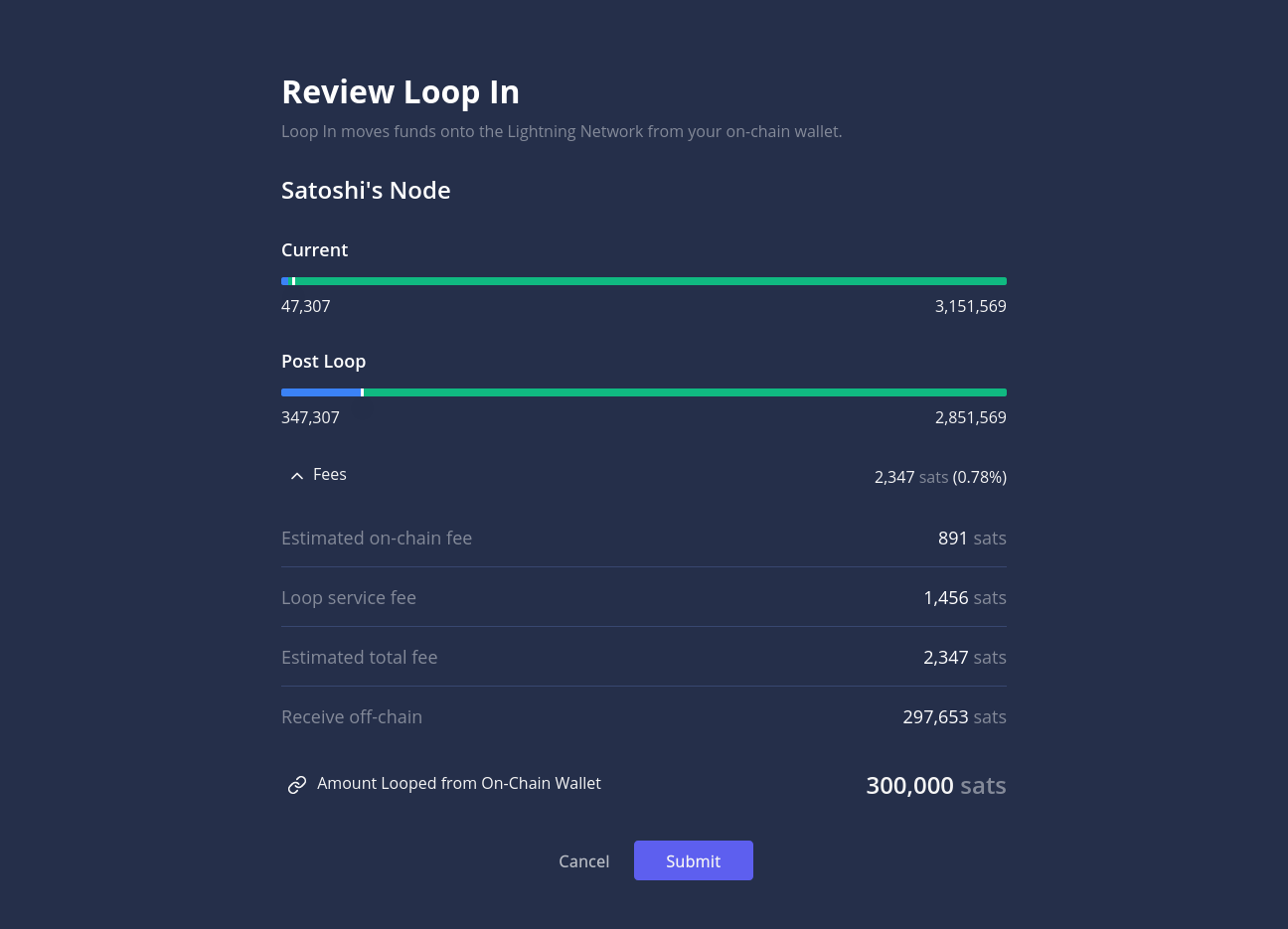 Inspect your estimated fees