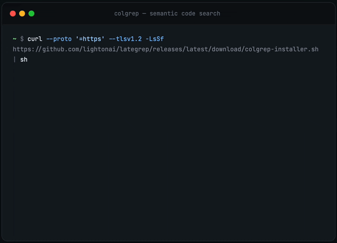 ColGREP demo