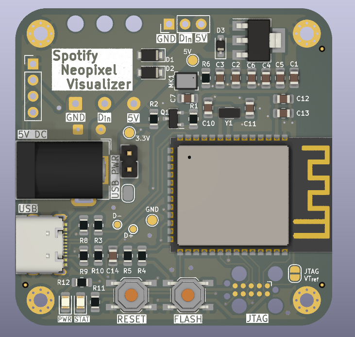 v2.1 PCB Render Front