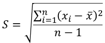 sample standard deviation