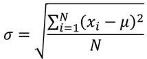 population standard deviation