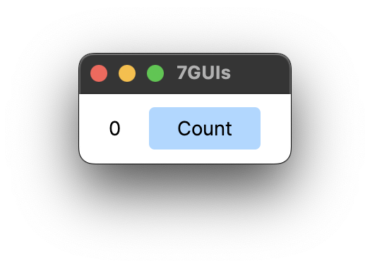 Screenshot of GUI 1: Counter