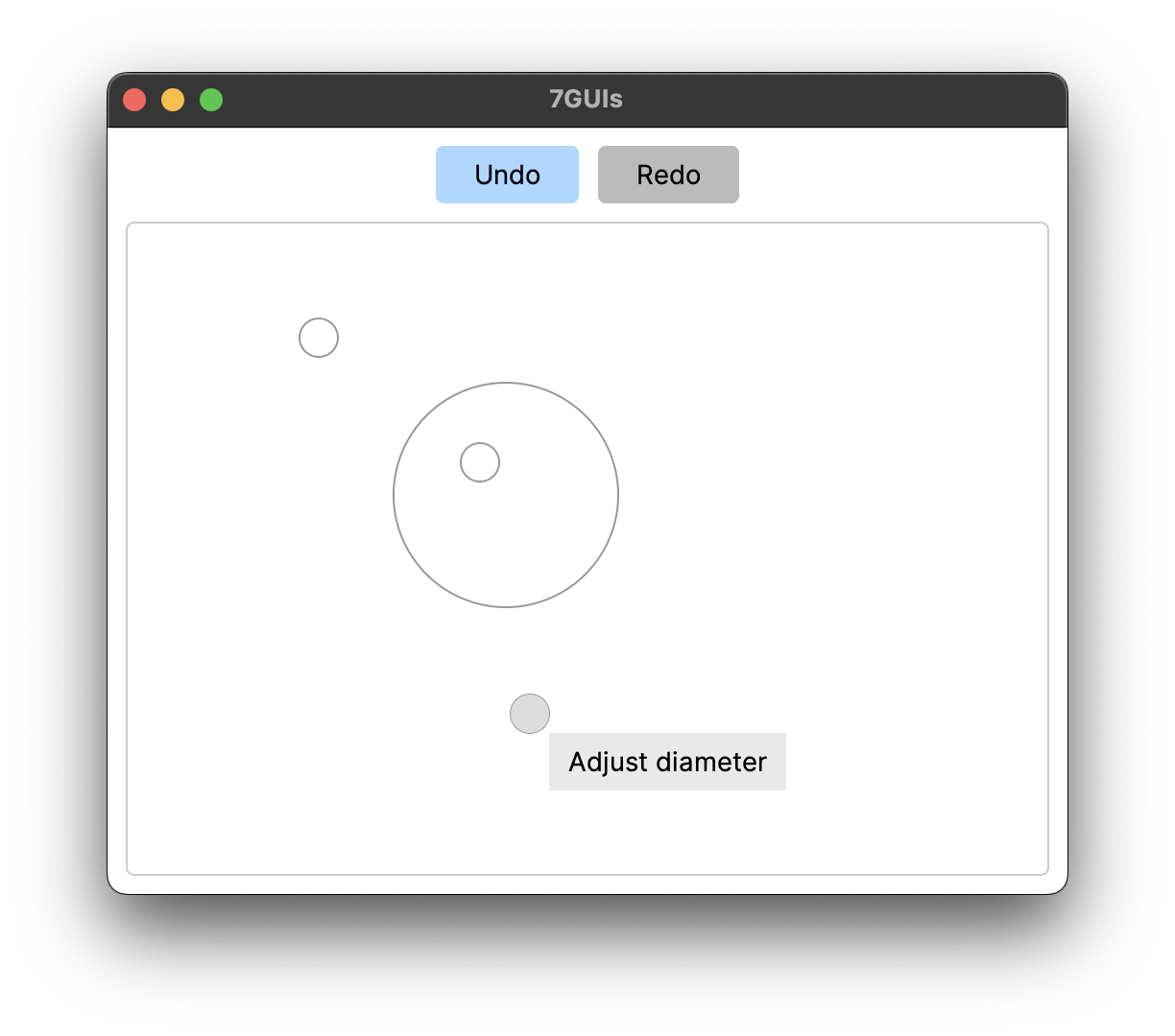 Screenshot of GUI 6: Circle drawer