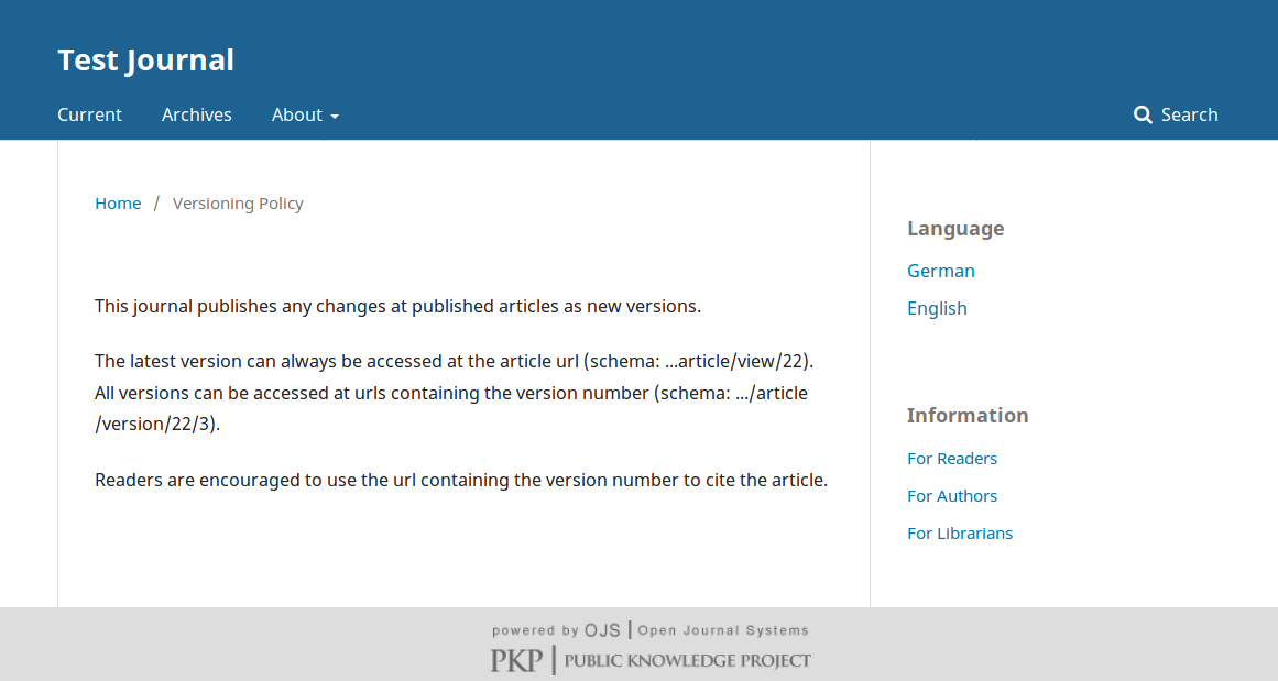 versioning