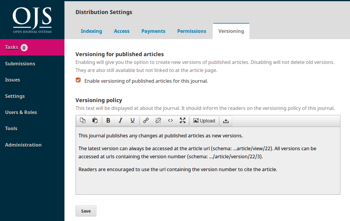 versioning