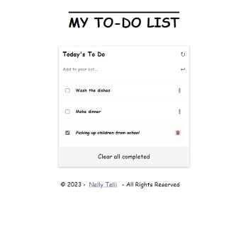 To-Do List Screenshot