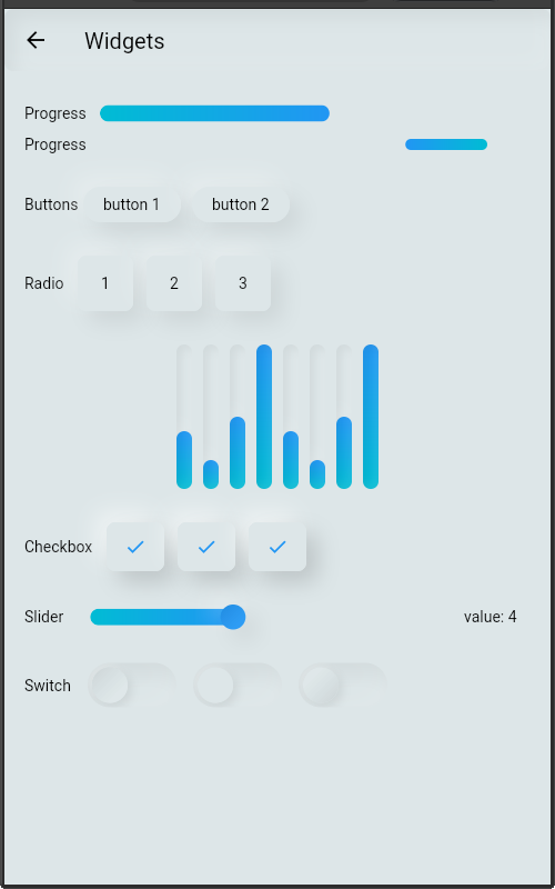 Neumorphism Design Screen